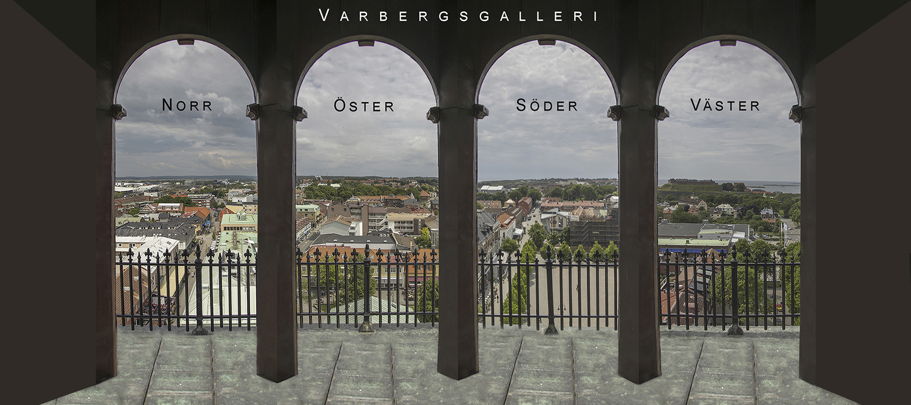 Utsikt från kyrktornet på ett annat vis här kan Du åt alla väderstreck samtidigt